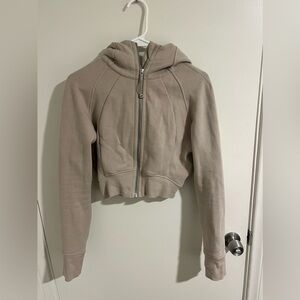 Lululemon Scuba Cropped Hoodie Mojave Tan